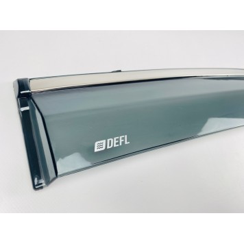 Дефлектори вікон Mercedes Vito W-447 Viano 2015+ з нерж. хром полоскою-2